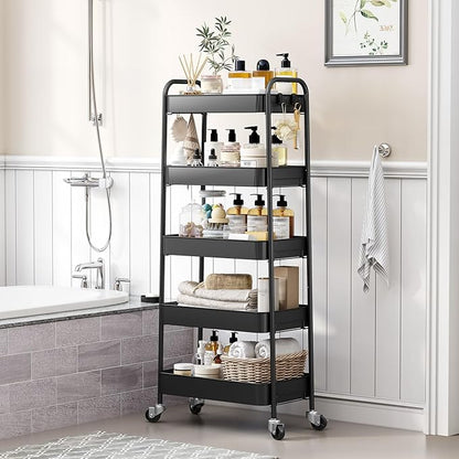 TOOLF 5-Tier Metal Rolling Cart - Image 5
