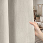 Beige Boho Blackout Curtains 2 Panels for Bedroom 52W*84L | Mid Century Modern Cotton Textured Patterned Drapes