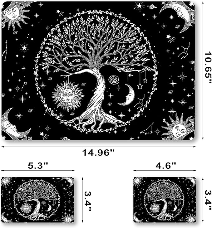 Laptop Skin Sticker Decal, Waterproof Removable, Moon & Sun & Stars - Image 7