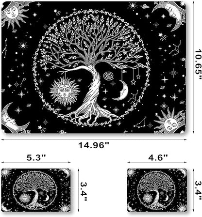 Laptop Skin Sticker Decal, Waterproof Removable, Moon & Sun & Stars - Image 7