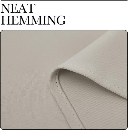 NICETOWN Kitchen 78 inches Long Curtains for Decoration, Natural, 2 Panels, 42 inches Wide, Thermal Insulated Grommet Room Darkening Draperies/Panels for Laundry
