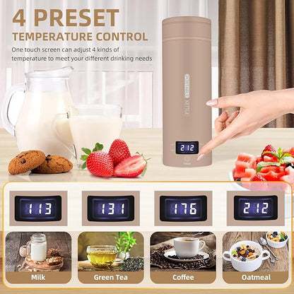 Travel Electric Kettle Portable Small Mini Tea Coffee Kettle Water Boiler - Image 2