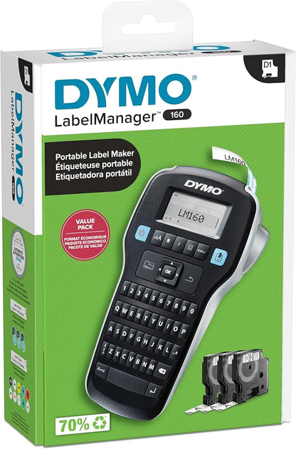 DYMO LabelManager 160 Portable Label Maker Bundle, Easy-to-Use, One-Touch Smart - Image 3