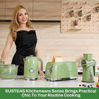 SUSTEAS Toaster 4 Slice Wide Slot, Stainless Steel Bread Bagel Toasters - Image 7