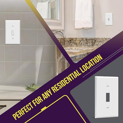 ENERLITES Light Switch Cover Plate, Toggle Wall Plate Cover, Size 1-Gang 4.50" - Image 4