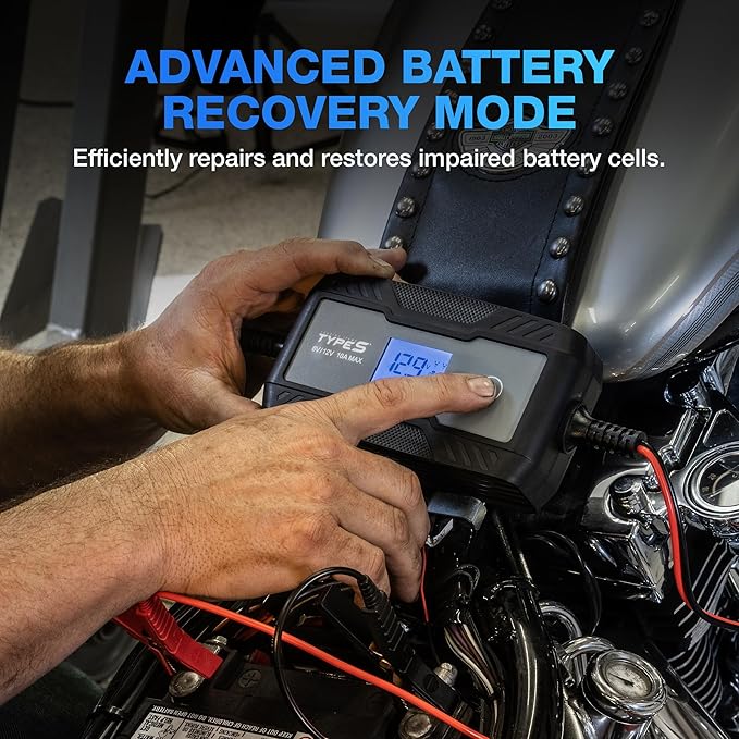 Type S 10A Smart Battery Charger & Maintainer, 6V & 12V Fully Automatic Trickle - Image 2