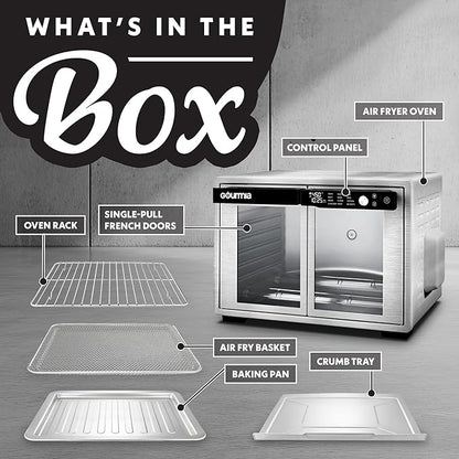 Gourmia French Door Air Fryer Oven - 37 Qt Large Capacity Convection Toaster - Image 4