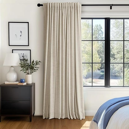100% Blackout Shield Linen Blackout Curtains - Image 5