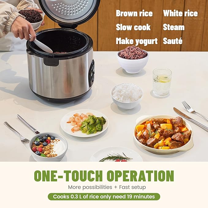 10-Cup Uncooked Rice Cooker & Food Steamer - Image 5