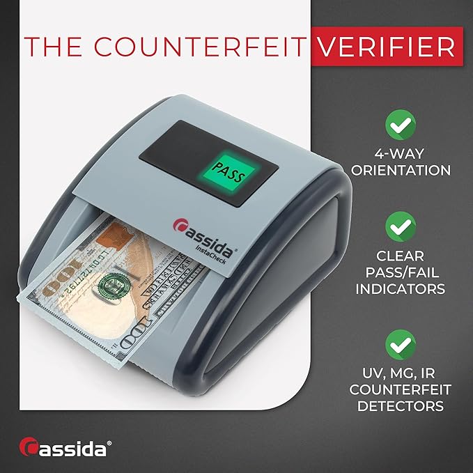 Cassida InstaCheck Small Footprint, Magnetic and Ultraviolet Sensors, Compact - Image 4