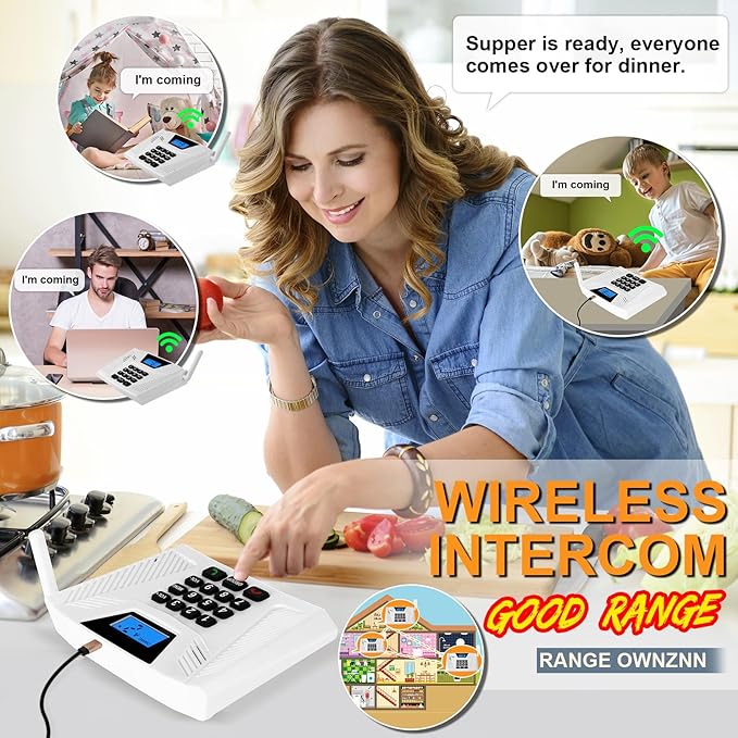 Intercoms Wireless for Home, Full Duplex Hands-Free Intercom, 5300ft Long Range - Image 6