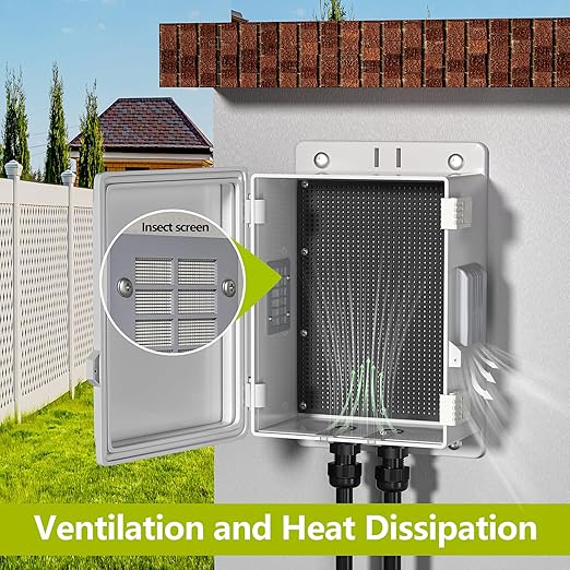 Outdoor Waterproof Electrical Junction Box, ABS Water Resistant Enclosure - Image 4