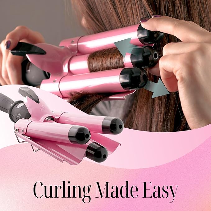 Alure Three Barrel Curling Iron Wand Hair Waver - Image 5