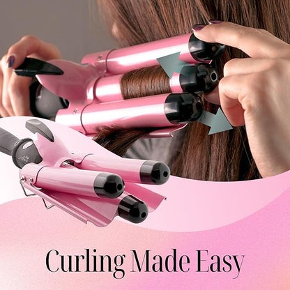 Alure Three Barrel Curling Iron Wand Hair Waver - Image 5