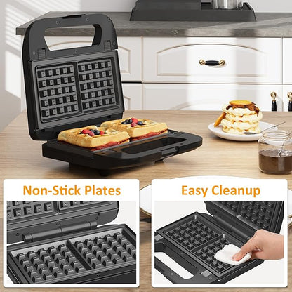 Sunvivi Sandwich Maker Panini Press: Waffle Maker - Image 3