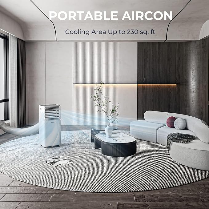 COSTWAY Portable Air Conditioner, 8000 BTU AC Unit Spaces up to 230sq.ft - Image 9