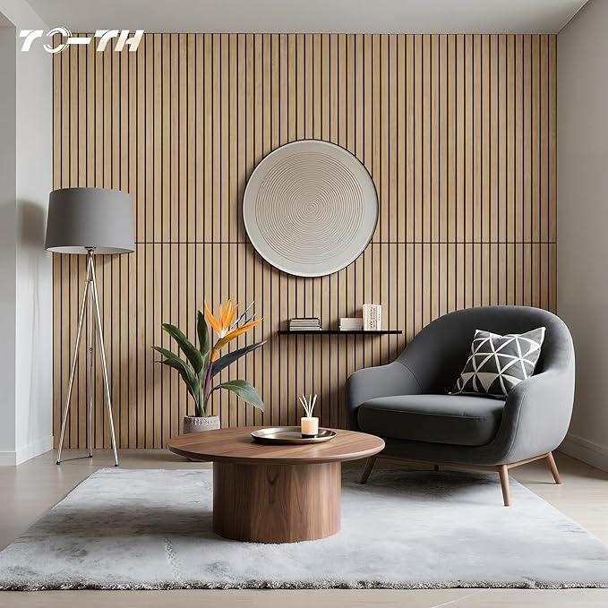 TO-TH Wood-Look Acoustic Wall Panels, 10 Pack 47.2” x 23.6” Sound Panels - Image 6