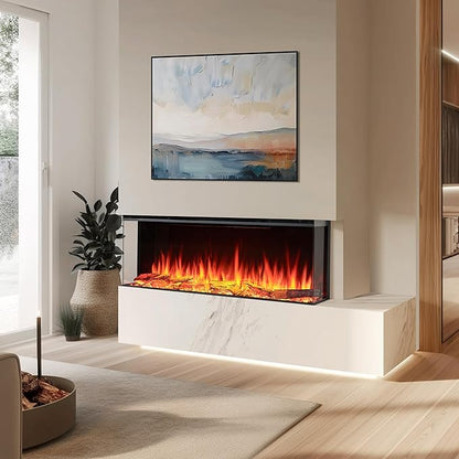LegendFlame 43" W Smart Build in Electric Fireplace Insert, 1-2-3 Sided View - Image 2