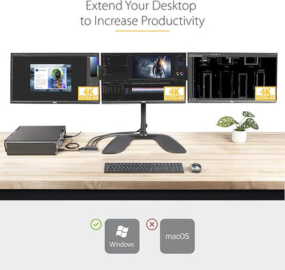 StarTech.com 3-Port DisplayPort 1.4 Splitter, DisplayPort to 3x DP - Image 2