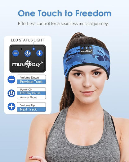 MUSICOZY Bluetooth 5.4 Sleep Headband Headphones, Wireless Sweatproof Earbuds - Image 6