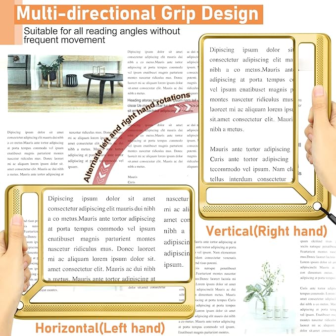 5X Full Page Magnifying Glass for Reading, Lightweight Rectangular Magnifier - Image 5