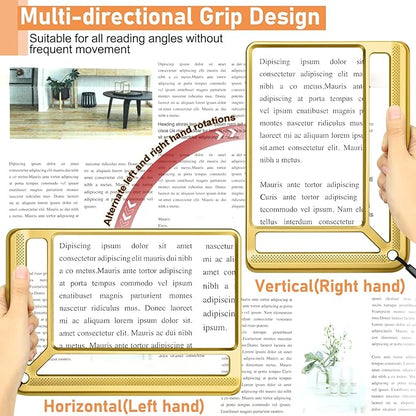 5X Full Page Magnifying Glass for Reading, Lightweight Rectangular Magnifier - Image 5