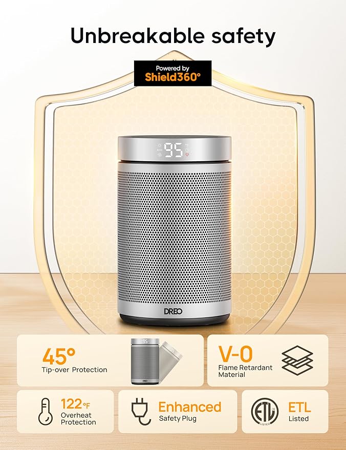 DREO Space Heater, Portable Electric Heaters - Image 5
