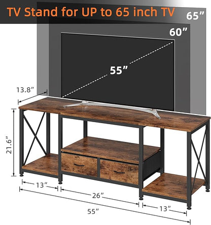 GYIIYUO TV Stand with Fabric Drawer - Image 2