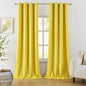 DUALIFE Yellow Blackout Curtains by DUALIFE