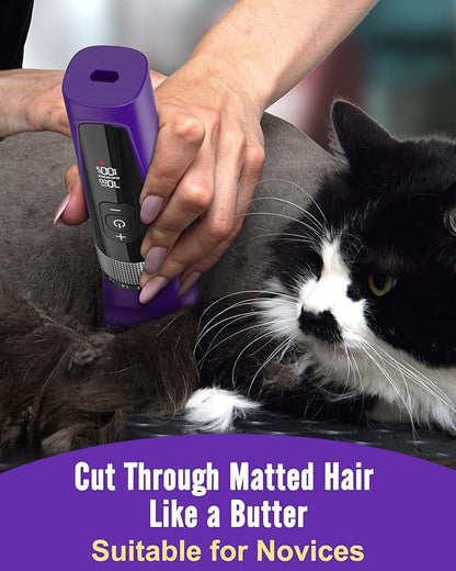 oneisall Cat Grooming Clippers for Matted Long Hair, 5-Speed Cat Grooming Kit - Image 2