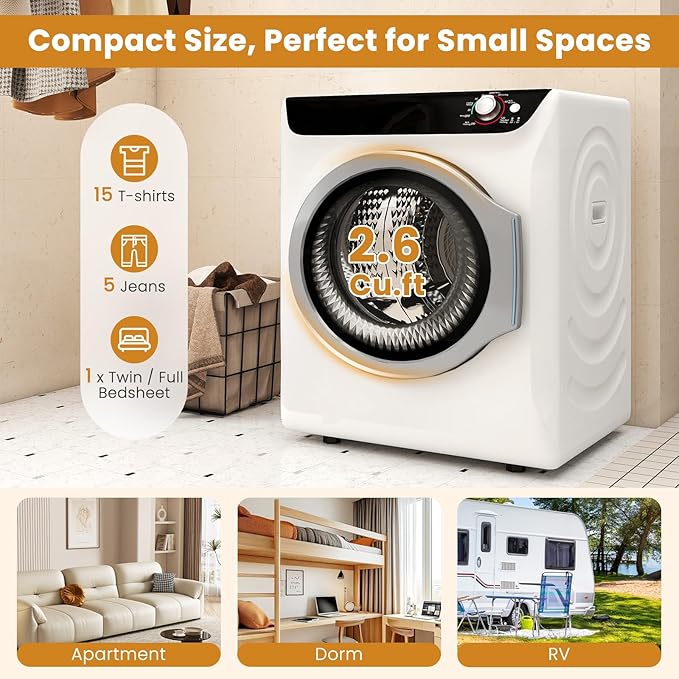 Auertech Portable Washer and Dryer Combo Set, 28 lbs Fully Automatic Washing - Image 2