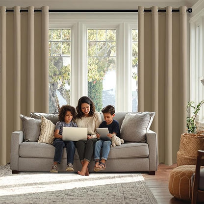 JIUZHEN Blackout Curtains with Tiebacks - Image 3