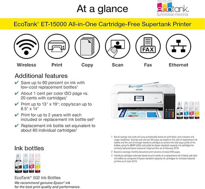 Epson EcoTank ET-15000 Wireless Color All-in-One Supertank Printer - Image 4
