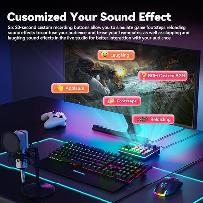 SINWE G1 Gaming Audio Mixer, RGB Audio Interface - Image 5