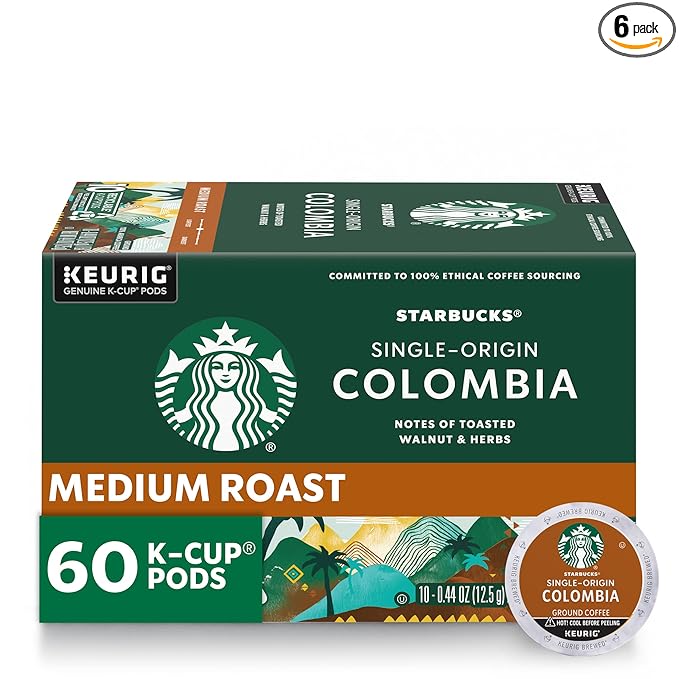 Starbucks K-Cup Coffee Pods, Medium Roast Coffee, 100% Arabica, 6 boxes by StarbucksbyNespresso