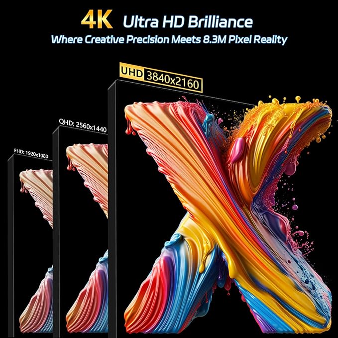 Touchscreen Gaming Monitor 27 Inch 4K UHD IPS Computer Monitor, Ultra-Thin Bezel - Image 3