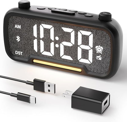 OnLyee 5-in-1 Alarm Clock Radio – FM Radio, Hi-Fi Speaker Sound, Auto-Off Timer by OnLyee