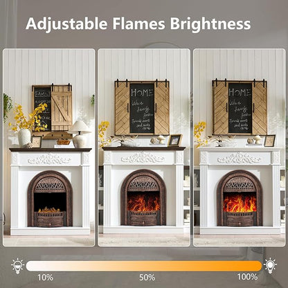 78" Birdcage-Style Electric Fireplace - Image 7