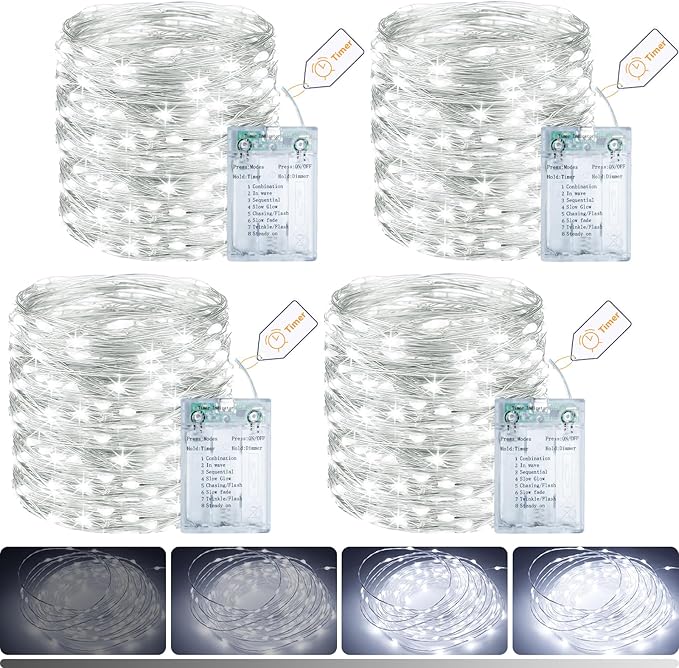 litogo 4 Pack Fairy Lights Battery Operated by Litogo