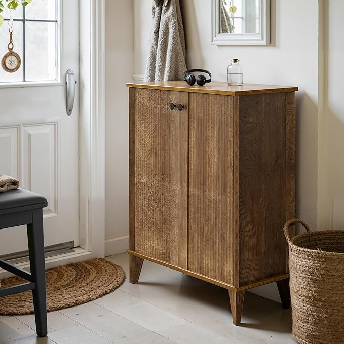 LITTLE TREE Shoe Cabinet with Doors, 5-Tier Shoe Cabinet - Image 4