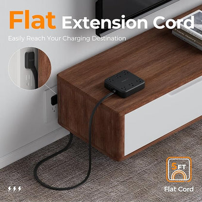 TESSAN Black Extension Cord - Image 5