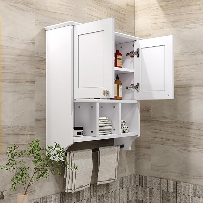 Bathroom Medicine Cabinet, Bathroom Cabinet Wall Mounted Over-The-Toilet - Image 6