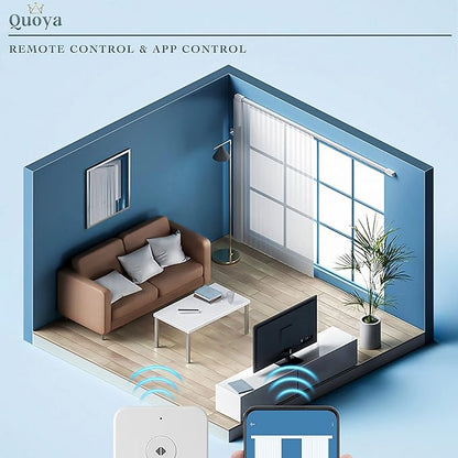 QUOYA QL600 Smart Electric Curtain Track, Motorized motor, Adjustable track - Image 7