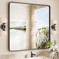 TokeShimi 36x36 Matte Black Bathroom Mirror, Bathroom Vanity Mirror Square by RefinedBathroomAccessories