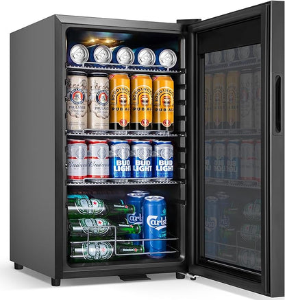 Beverage Refrigerator Cooler, 17 Inch 120 Cans Freestanding Mini Fridge by Velieta-SpecialistinFridge