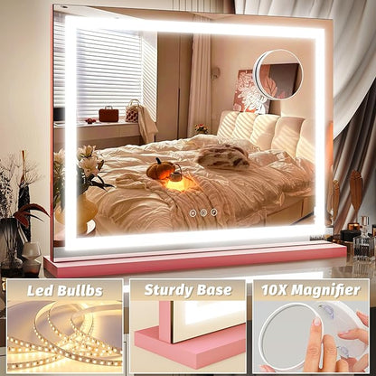 FENNIO Vanity Mirror with Lights 23"x18", Lighted Makeup Mirror, Large Vanity - Image 5