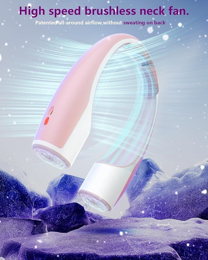 AI Neck Fan, 4 Speeds Adjustable Portable Personal Fan Rechargeable, 4000 mAh - Image 7