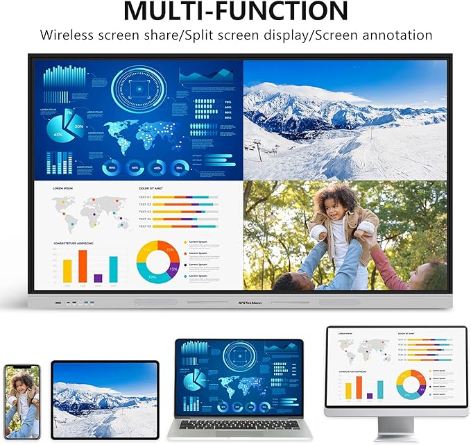 Smart Board 65 inch 4K Interactive Whiteboard Touch Screen, Digital Smart - Image 2