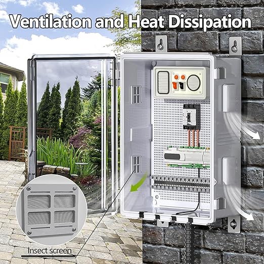 ABS Electrical Junction Box, Ventilated Design, Cable Grommets, IP65 Waterproof - Image 2