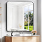 40" x 36"Bathroom Mirror, Matte Black Wall Mirror by DESBING